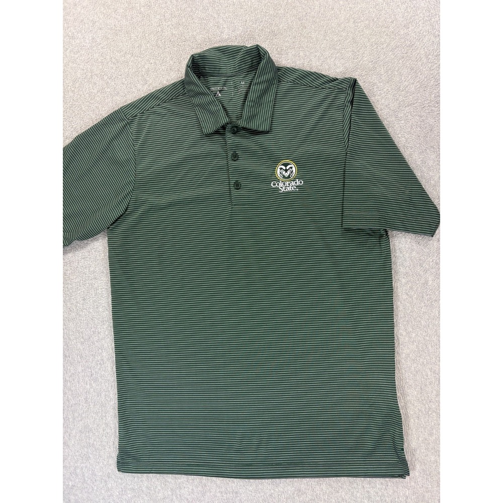 Colorado State Rams Antigua Stitched Logo Campus Polo Shirt (Men's Medium) Green